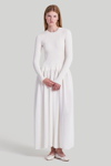 Altuzarra Denning Ribbed A-line Maxi Dress In Natural White