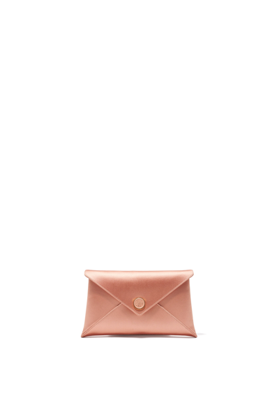Altuzarra Medallion Envelope Satin Clutch Bag In Apple Blossom