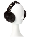 Surell Accessories Knotted Pearl Band Earmuffs In Black