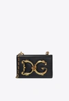 Dolce & Gabbana Baroque Logo-embellishment Crossbody Bag In Black
