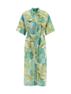 ALEMAIS ALEMAIS JANIS FLORAL PRINTED BELTED SHIRTDRESS