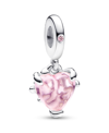 Pandora Mixed Stone Pink Family Tree Heart Dangle Charm In Pink