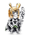 Pandora Sterling Silver Marvel Loki Charm In Green