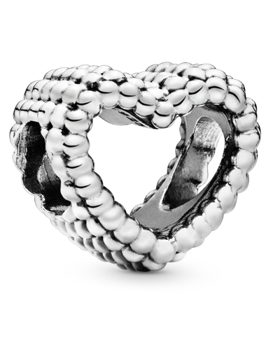 Pandora Sterling Silver Beaded Open Heart Charm