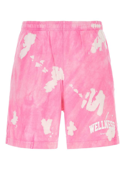Sporty And Rich Sporty & Rich 'wellness Ivy Gym' Bermuda Shorts In Pink
