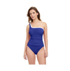 PROFILE BY GOTTEX FRENCH PLEATS ONE SHOULDER ONE PIECE SWIMSUIT