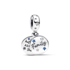 PANDORA CUBIC ZIRCONIA FAMILY LOVE DOUBLE DANGLE CHARM