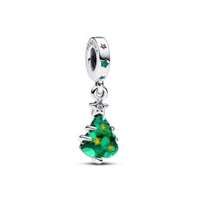Pandora Cubic Zirconia Sparkling Christmas Tree Dangle Charm In Multicolor