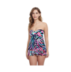 PROFILE BY GOTTEX WILD PARADE BANDEAU FLYAWAY ONE PIECE SWIMSUIT