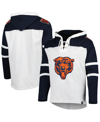 47 BRAND MEN'S '47 BRAND CHICAGO BEARS HEATHER GRAY LOGO GRIDIRON LACE-UP PULLOVER HOODIE