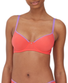 Skarlett Blue Spellbound Spacer Underwire Convertible Bra In Coral Spice,sheer Lilac