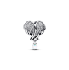 Pandora Cubic Zirconia Angel Wings Heart Charm In White