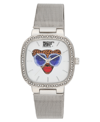 Kendra Dandy Women's Quartz Bouffants And Broken Hearts Silver-tone Mesh Alloy Watch 32mm In Silver