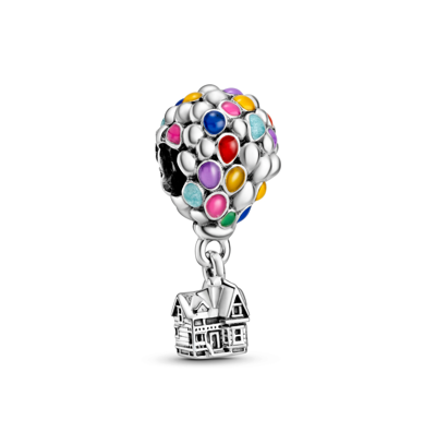 Pandora Disney Sterling Silver Pixar Up House Balloons Charm In Multicolor