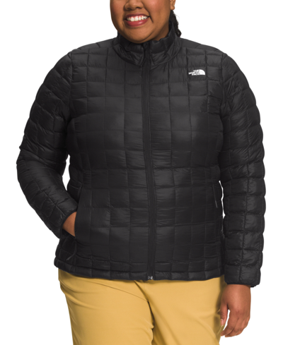 The North Face Plus Size Quilted Zip-up Puffer Jacket In Tnf Black