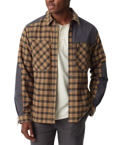 Bass Outdoor Men's Utility Brushed Twill Shacket In Ermine Small Buffalo