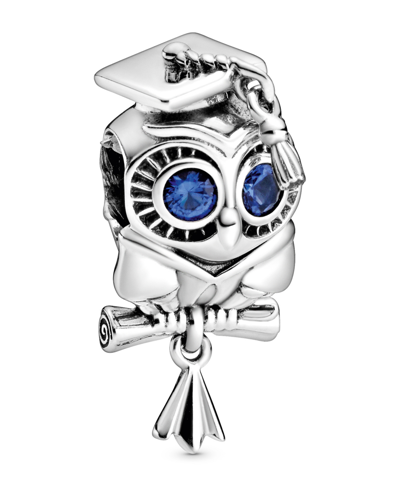 Pandora Crystals Wise Owl Graduation Charm In Blue