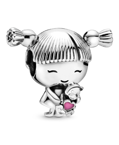 Pandora Sterling Silver Little Girl Charm In Pink