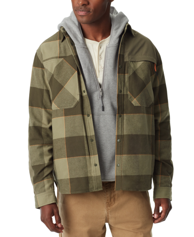 Bass Outdoor Men's Utility Brushed Twill Shacket In Forest Night Large Buffalo