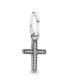Pandora Cubic Zirconia Sparkling Cross Dangle Charm In Clear