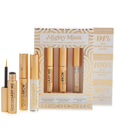 Grande Cosmetics Mighty Minis For Lashes, Brows & Lips Set In No Color