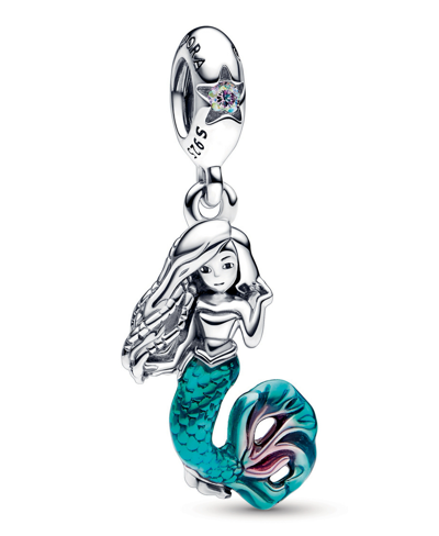 Pandora Sterling Silver Disney The Little Mermaid Ariel Dangle Charm In Turquoise