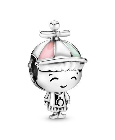 Pandora Sterling Silver Little Boy Charm In Multicolor