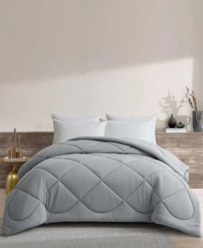 Unikome All Season Ultra Soft Waffle Reversible Comforter In Gray