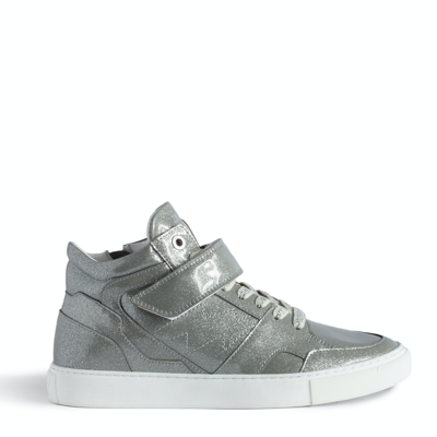 Zadig & Voltaire Zv1747 Mid Flash Infinity Patent Trainers