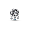 Pandora Crystal Stone Icy Snowflake Drop Charm In Blue