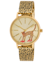 Kendra Dandy Women's Quartz Bouffants And Broken Hearts Gold-tone And Black Mesh Alloy Watch 36mm In Gold