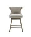 Madison Park Emmett 25.75" High Swivel Counter Stool In Light Grey