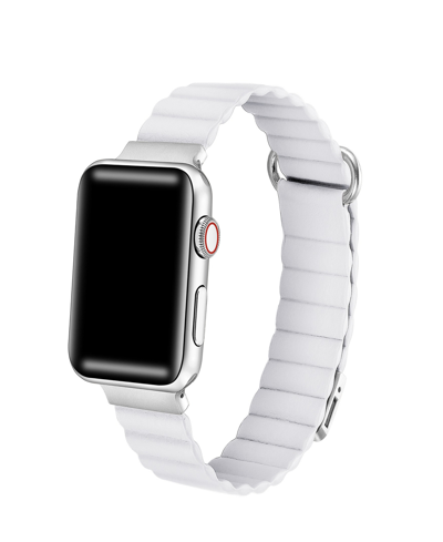 Posh Tech Dakota Leather Band For Apple Watch 40,41,42mm In White