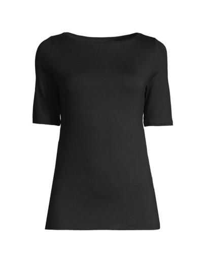 Majestic Women's Soft-touch Boatneck Tee In Marine