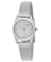 Laura Ashley Women's Quartz Ez Reader Silver-tone Alloy Watch 24mm In Silver