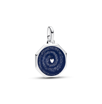 Pandora Me Cubic Zirconia Galaxy Heart Medallion Charm In Blue