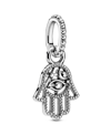 Pandora Sterling Silver Protective Hamsa Hand Dangle Charm In Silver