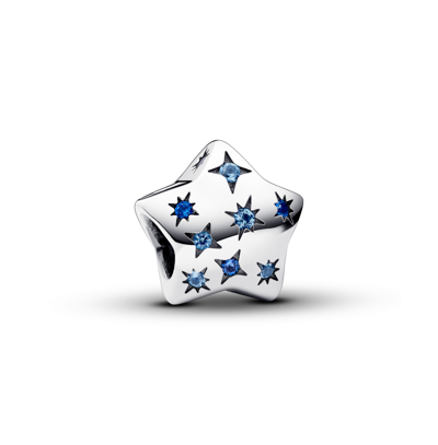 Pandora Cubic Zirconia Star Charm In Blue