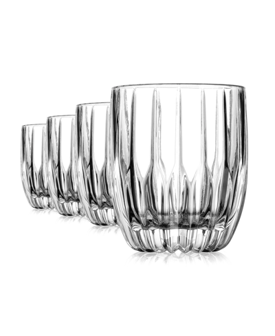 Godinger Pleat Double Old-fashioned Glasses, Set Of 4 In Clear