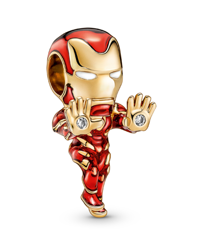 Pandora Cubic Zirconia Marvel The Avengers Iron Man Charm In Red