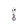 Pandora Crystals Sparkling Infinity Dangle Charm In Pink