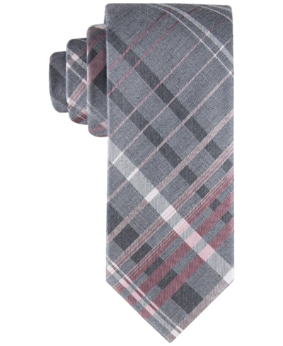 Calvin Klein Men's Large Ombre Grid Tie In Pink