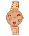 Kendra Dandy Women's Quartz Bouffants And Broken Hearts Rose Gold-tone Alloy Watch 38mm In Rose Gold