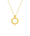 Classicharms Elea Twisted Hoop Pendant Necklace In Gold