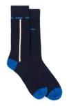 Hugo Boss Two-pack Of Regular-length Socks In Blue