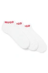 HUGO THREE-PACK OF ANKLE SOCKS WITH LOGO CUFFS
