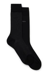 Hugo Boss Two-pack Of Socks In A Cotton Blend In Black