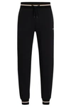 HUGO BOSS COTTON-TERRY TRACKSUIT BOTTOMS WITH LOGO IN SIGNATURE COLORS