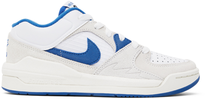 Nike Jordan Big Kids' Jordan Stadium 90 Casual Shoes In White/game Royal/black/sail