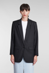 Isabel Marant Kenzy Single-breasted Virgin-wool Blazer In Grey